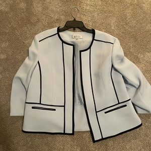 Kasper Blazer light blue with navy trim